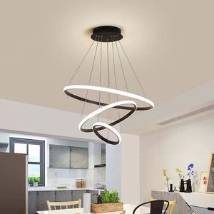 Lampadario <span class=keywords><strong>a</strong></span> Sospensione Rotondo Bianco Design <span class=keywords><strong>a</strong></span> 3 Anelli in Acrilico 80 <span class=keywords><strong>LED</strong></span> Moderno <span class=keywords><strong>per</strong></span> Soggiorno Lampada <span class=keywords><strong>a</strong></span> Sospensione - Product Image 4