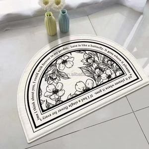 Alfombrillas absorbentes <span class=keywords><strong>de</strong></span> baño <span class=keywords><strong>de</strong></span> agua, alfombra semicircular <span class=keywords><strong>de</strong></span> Cachemira, antideslizante, para puerta <span class=keywords><strong>de</strong></span> inodoro - Product Image 4