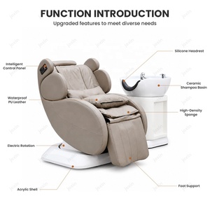 Fauteuil de lavage de cheveux moderne en cuir PU de haute qualité avec bol en céramique pour salon de coiffure – Nouveau fauteuil de shampoing pour <span class=keywords><strong>coiffeur</strong></span> - Product Image 5