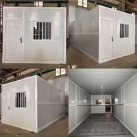Maison Conteneur Pliante Isolée Sécurisée Vérifiée, Préfabriquée, Mobile, Portable, avec Cuisine et Salle de Bain, Design Moderne