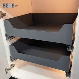 Accessoires de cuisine modernes : Organiseurs de tiroirs, panier coulissant à quatre côtés en plaque nanométrique, rangement écologique pour tiroirs de cuisine - Product Image 5