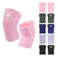 Genouillères personnalisées MKAS avec logo, vente en gros, compression en néoprène 7 mm, pour haltérophilie, musculation, hommes et femmes, faible MOQ, directement de l'usine