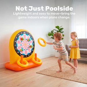 2-in-1 <b>Inflatable</b> <b>Pool</b> Dartboard & Ring Toss Game Set - Product Image 3