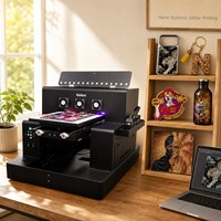 Impresora UV de Polvo Brillante A3, Máquina de Impresión UV de Cama Plana, Software para Impresión de Polvo, Sin Recubrimiento Manual, Efecto Brillante L805