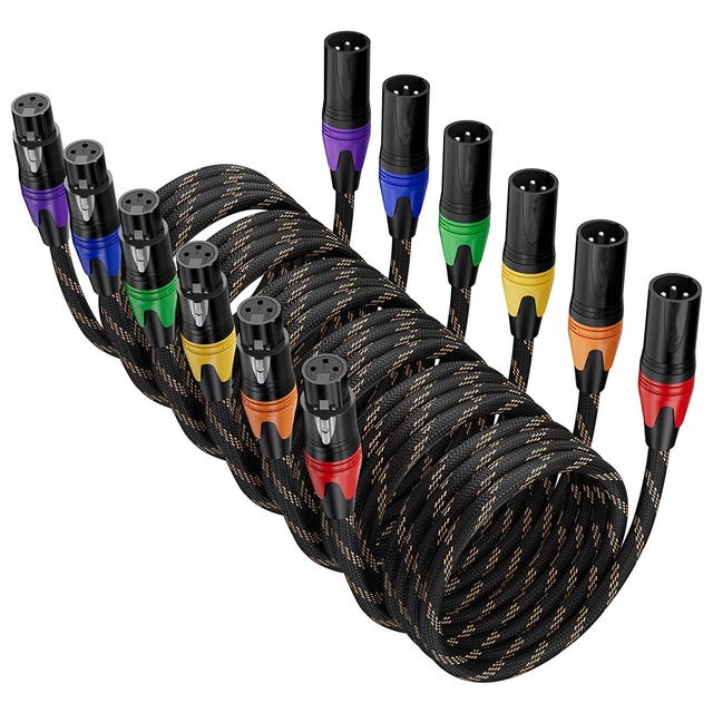 Wholesale Oxygen-Free Copper Conductor Microphone Cannon Line Male Female Color Braided Three-core XLR Audio Cable