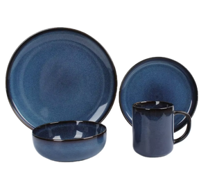 ชุดอาหารเย็นเซรามิกแบบ Reactive Stoneware ดีไซน์คลาสสิก ใช้กับเครื่องล้างจานและไมโครเวฟได้ เป็นมิตรต่อสิ่งแวดล้อม - Product Image 2