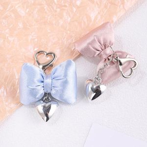 Fashion Metal Bowknot Heart Pendant Sweet <b>Phone</b> <b>Lanyard</b> Creative Handmade Luxury Coin <b>Holder</b> Keychains Bag Decoration - Product Image 1