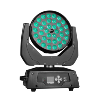 Profesional 36x18W LED Zoom Wash Luz con cabezal móvil RGBWUV con control DMX para eventos de escenario de DJ de fiesta