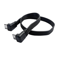 Cable de Extensión USB Tipo-C Angulado Multidireccional Personalizado, Cable Plano de Silicona para Transferencia de Datos y Carga Rápida