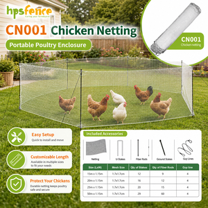 HPSFENCE CN001 1,15 m Clôture Portable Écologique en Plastique pour Poulets, <span class=keywords><strong>Enclos</strong></span> de Jardin en Maille pour Poules, Canards, Poussins - Product Image 1