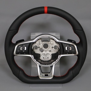 พวงมาลัย R-line หนังสำหรับ <span class=keywords><strong>VW</strong></span> <span class=keywords><strong>Golf</strong></span> 7 6 R MK6 MK7 MK7.5 GTI GTD GTE POLO <span class=keywords><strong>Cabrio</strong></span> - Product Image 3