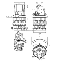 Rotateur hydraulique DRB-160FM, grappin à bois, rotateur hydraulique forestier