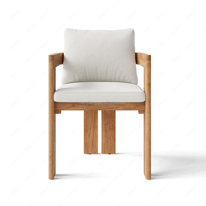 FERLY Ensemble de <span class=keywords><strong>table</strong></span> et de chaises d'extérieur rectangulaire en teck massif moderne artisanal de luxe, mobilier de <span class=keywords><strong>haute</strong></span> qualité - Product Image 5
