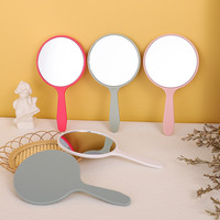 Nouveau miroir de maquillage rond en plastique haute définition pour femmes - Miroir de beauté compact portable