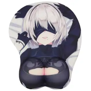 Toptan özel 3d mousepad 3D mousepad Anime seks 3d mouse pad jel bilek desteği ile