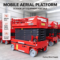 Plateforme élévatrice mobile électrique en acier de 8 m et 320 kg, plateforme élévatrice pour travaux en extérieur, petit élévateur pour personnel, élévateur à ciseaux autopropulsé hydraulique