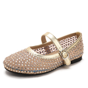 Nuevos Zapatos Planos de Malla con Pedrería, Elegantes y Estilo Francés, Transpirables y Ligeros, Tipo Mary Jane para Damas - Product Image 1