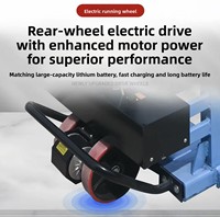 Chariot élévateur transpalette électrique 1T 1,6 mm à mât simple, batterie lithium 48V, avec déplaceur latéral électrique et auto-chargeur