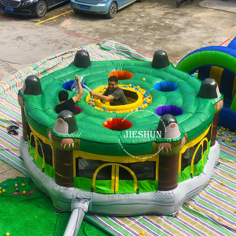 Hot sale 4m high sport game inflatable human whack a mole game for adults