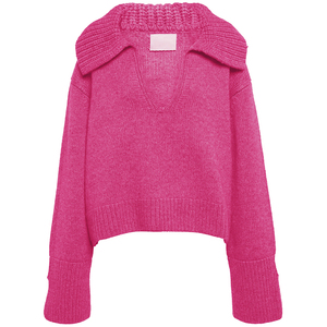 OEM ODM Damen Kaschmir-Wollpullover Wunderschöner Strickpullover Lockerer Winter-Crop-Sweater - Product Image 5