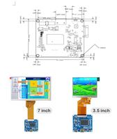 Carte de pilote d'écran LCD 7 pouces Polcd 50PMTTL AT070TN92 800*480 1024x600 USB VGA