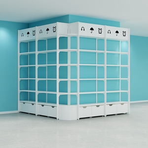 Quảng Châu nhà sản xuất nguồn cung cấp chất lượng cao tùy chỉnh kim loại tóc Salon hiển thị Kệ nhiệm vụ ánh sáng đứng để bán - Product Image 5