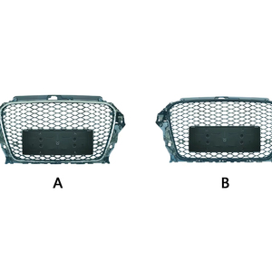 Red central RS3 modificada S3 para <span class=keywords><strong>Audi</strong></span> <span class=keywords><strong>A3</strong></span>, rejilla de parachoques delantero celular mejorada, Material ABS - Product Image 1