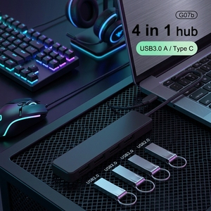4-in-1 USB 2.0 Typ-C Hub 4-Port-Verteiler-Adapter für <span class=keywords><strong>Desktop</strong></span>-<span class=keywords><strong>Computer</strong></span> Auf Lager Modell GC-G07b - Product Image 1