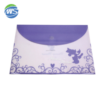 Carpeta de Documentos Transparente A4 de PP PVC con Botón a Presión, Impermeable, para Almacenamiento de Archivos, con Logotipo Personalizado, Organizador de Papelería para Oficina y Escuela