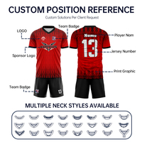 Tenue de football personnalisée pour équipe, design respirant, ensemble de football pour l'entraînement des équipes en Thaïlande