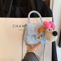Sac bandoulière mini tendance pour enfants et femmes, sac à main mignon et enfantin avec chaîne, petit sac fourre-tout pour les sorties quotidiennes