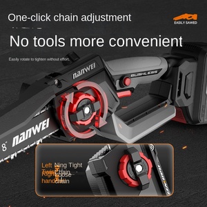<span class=keywords><strong>เลื่อย</strong></span>โซ่ไฟฟ้าไร้สายแบบชาร์จแบตเตอรี่ลิเธียมไอออน 21V ขนาด 6/8 นิ้ว สำหรับใช้งานกลางแจ้งแบบพกพา ใช้สำหรับตัดไม้ - Product Image 3