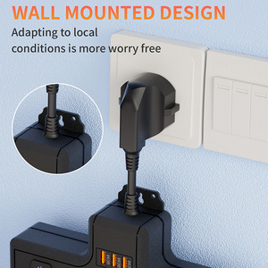Extensor de tira de alimentación de pared hecho en fábrica <span class=keywords><strong>profesional</strong></span> adaptador en forma de T extensión eléctrica de 4 salidas Power King - Product Image 3