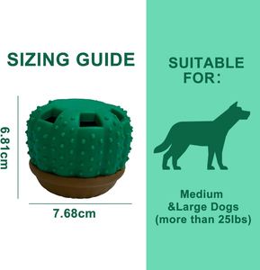 Manufacturer Custom Interactive Dog Toy Slow Feeder Chew Ball Dog Rolling Ball Pet Dog Silicone Chew Toys <b>Treat</b> Dispenser Toy - Product Image 3
