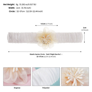 फैशन ब्राइडल वेडिंग लेग एक्सेसरीज हस्तनिर्मित कपड़े फूल जांघ बैंड सेक्सी लोचदार जांघ स्ट्रैप - Product Image 6