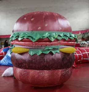 2021 מכירה לוהטת ענק מתנפח המבורגר, מתנפח בורגר, מתנפח מזון עבור פרסום