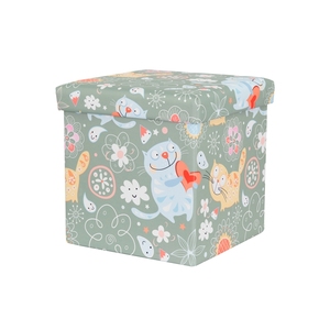 Square Storage Bin Home Cube Organizer with Removable Lid for Bedroom Closet Shelves Office toy organizer Ottoman children