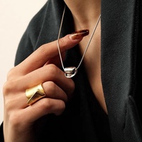 Collier pendentif en argent 925, simple et polyvalent, accessoire de mode quotidien adapté aux hommes et aux femmes