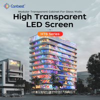 Canbest Hochhelle 92% Ultra-Transparente Hologramm-Glasfenster-LED-Wanddisplays für Innenbereiche P3.91 P6.25 P10 Holografischer Bildschirm