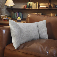 Coussin lombaire et de siège en laine d'agneau à 3 segments Support de dossier de chaise de bureau antistatique amovible et lavable Support de corps personnalisable