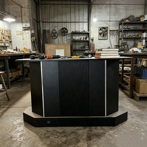 Buffet moderne en bois noir style Art Déco, meuble de rangement pour <span class=keywords><strong>salon</strong></span>, salle à manger, entrée, décoration intérieure - Product Image 4