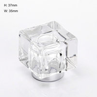 Capuchon de parfum en verre haute transparence FEA 15 mm, couvercle de parfum en verre transparent de luxe 17,2 mm, capuchon pulvérisateur de parfum en verre