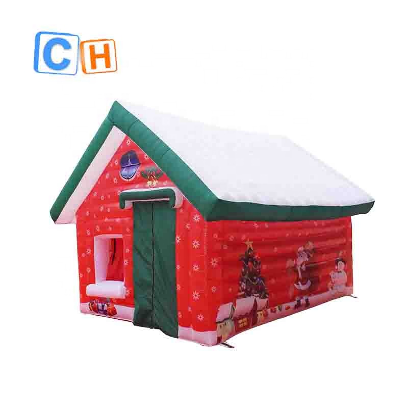 Забавное уличное украшение, гигантский надувной рождественский дом со снежинками для мероприятия