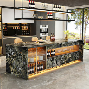 Tabourets de bar modulaires de luxe écologiques pour îlot de cuisine, mobilier de bar, comptoir <span class=keywords><strong>central</strong></span>, bar de cuisine occidentale - Product Image 2