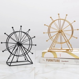 Decoración Creativa de Lujo para el Hogar, Adornos Modernos para Sala de Estar, Artesanía Decorativa Hecha a Mano, Rueda de la Fortuna Luminosa Giratoria - Product Image 3