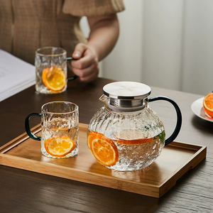 Jarra <span class=keywords><strong>de</strong></span> Vidrio con Filtro <span class=keywords><strong>de</strong></span> Acero Inoxidable y Tapa, Resistente al Calor, <span class=keywords><strong>de</strong></span> Borosilicato, para Té <span class=keywords><strong>de</strong></span> Frutas, <span class=keywords><strong>de</strong></span> Gran Capacidad - Product Image 3