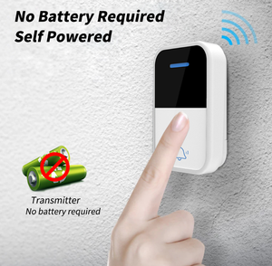 <span class=keywords><strong>Timbre</strong></span> Inalámbrico <span class=keywords><strong>para</strong></span> Exteriores, Resistente al Agua, con Botón de Presión, Sin Necesidad de Baterías, Panel Acrílico Autoalimentado, 38 Melodías - Product Image 2