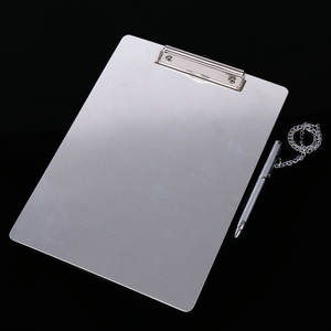 Presse-papiers de réunion de bureau en alliage d'aluminium avec logo personnalisé A4 - Product Image 3