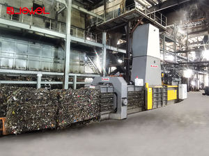 Empacadora de compresión completamente automática horizontal grande de alta calidad para cartón de papel usado con control de pantalla táctil de programa PLC - Product Image 3