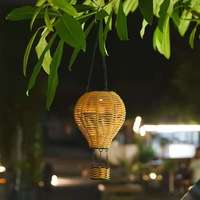 Lámpara Colgante Solar LED con Forma de Globo, Diseño Artesanal de Hierro, Decoración para Jardín, Patio y Fiestas al Aire Libre